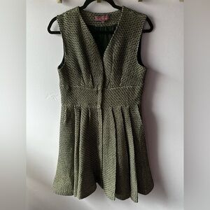 Sweet Sinammon Black Tweed Dress w/Pockets Size L